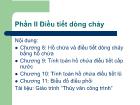 Bài giảng Công trình trên hệ thống thủy lợi - Điều tiết dòng chảy