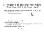 Bài giảng Công trình trên hệ thống thủy lợi - Tính toán trị số dòng chảy năm thiết kế