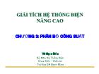 Bài giảng Giải tích hệ thống điện nâng cao - Chương 3: Phân bố công suất