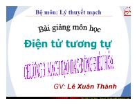 Bài giảng môn Điện tử tương tự - Chương 3: Mạch tạo dao động điều hòa