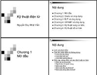 Bài giảng môn học về Kỹ thuật Điện tử