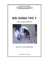 Bài giảng Thú y