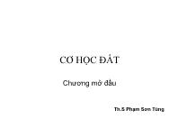 Cơ học đất - Chương mở đầu