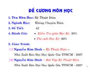 Đề cương môn học Kỹ Thuật Điện