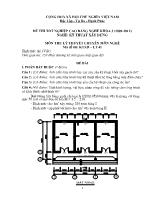 Đề thi tốt nghiệp cao đẳng nghề: Kỹ thuật xây dựng - Môn thi: Lý thuyết chuyên môn nghề - Mã đề thi: KTXD - LT 41