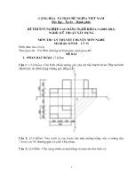 Đề thi tốt nghiệp cao đẳng nghề: Kỹ thuật xây dựng - Môn thi: Lý thuyết chuyên môn nghề - Mã đề thi: KTXD - LT 15