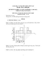 Đề thi tốt nghiệp cao đẳng nghề: Kỹ thuật xây dựng - Môn thi: Lý thuyết chuyên môn nghề - Mã đề thi: KTXD - LT 16