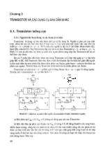 Điện điện tử - Chương 3: Transistor và các dụng cụ bán dẫn khảc