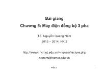 Điện - Điện Tử - Chương 5: Máy điện đồng bộ 3 pha