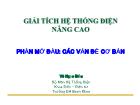 Giải tích hệ thống điện nâng cao - Phần mở đầu: Các vấn đề cơ bản