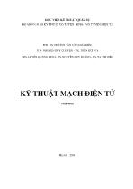 Giáo trình Kỹ thuật mạch điện tử