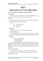 Giáo trình Vật liệu điện - Bài 1: Tổng quan về vật liệu điện