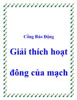 Kĩ thuật điện - Cổng báo động giải thích hoạt đông của mạch