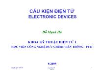 Kĩ thuật điện tử - Cấu kiện điện tử electronic devices