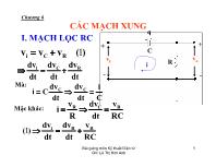 Kĩ thuật điện tử - Chương 06: Các mạch xung