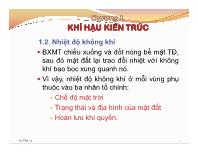 Kiến trúc - Xây dựng - Chương 1: Khí hậu kiến trúc