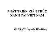 Kiến trúc - Xây dựng - Phát triển kiến trúc xanh tại Việt Nam