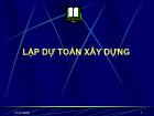 Kinh phí xây dựng - Lập dự toán xây dựng