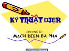 Kỹ thuật điện - Chương II: Mạch điện ba pha