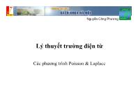 Lý thuyết trường điện từ - Các phương trình poisson và laplace