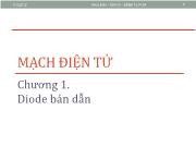 Mạch điện tử - Chương 1: Diode bán dẫn