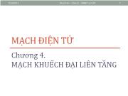 Mạch điện tử - Chương 4: Mạch khuếch đại liên tầng