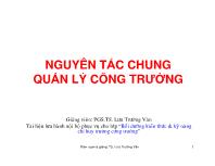 Nguyên tắc chung quản lý công trường