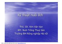 Tài liệu môn kỹ thuật nuôi ếch