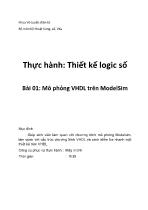 Thực hành: Thiết kế logic số - Bài 01: Mô phỏng VHDL trên ModelSim