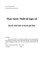 Thực hành: Thiết kế logic số - Bài 03: Khối dịch và thanh ghi dịch