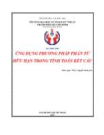 Ứng dụng phương pháp phần tử hữu hạn trong tính toán kết cấu