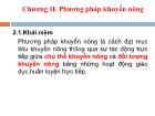 Bài giảng Khuyến nông - Chương II: Phương pháp khuyến nông