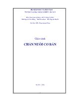 Giáo trình Chăn nuôi cơ bản