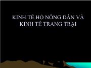 Kinh tế hộ nông dân và kinh tế trang trại