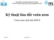 Kỹ thuật làm đất vườn ươm