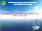 Phương thức khai thác chọn trong thực tiễn ở Việt Nam