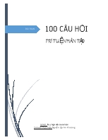 100 Câu hỏi trí tuệ nhân tạo