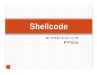 Bài giảng An toàn hệ điều hành - Chương 5: Shellcode - Nguyễn Hồng Sơn