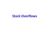 Bài giảng An toàn hệ điều hành - Chương: Stack Overflows - Nguyễn Hồng Sơn