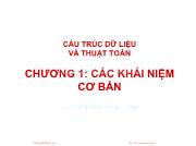 Bài giảng Cấu trúc dữ liệu và giải thuật - Chương 1: Các khái niệm cơ bản - Trịnh Anh Phúc