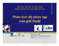 Bài giảng Cấu trúc dữ liệu và giải thuật - Chương 1: Phân tích độ phức tạp của giải thuật - Nguyễn Tri Tuấn