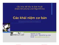 Bài giảng Cấu trúc dữ liệu và giải thuật - Chương 4: Các khái niệm cơ bản - Nguyễn Tri Tuấn