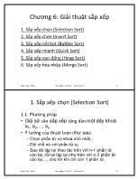 Bài giảng Cấu trúc dữ liệu và giải thuật - Chương 6: Giải thuật sắp xếp - Ngô Công Thắng