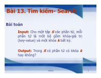 Bài giảng Cấu trúc dữ liệu và giải thuật trong C++ - Bài 13: Tìm kiếm- Search