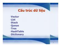 Bài giảng Cấu trúc dữ liệu và giải thuật trong C++ - Bài 6: Véc tơ (Vector)