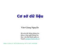 Bài giảng Cơ sở dữ liệu - Chương 2: Mô hình liên kết thực thể - Đỗ Thị Mai Hường