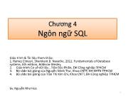 Bài giảng Cơ sở dữ liệu - Chương 4: Ngôn ngữ SQL - Nguyễn Như Hoa