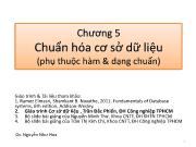 Bài giảng Cơ sở dữ liệu - Chương 5: Chuẩn hóa cơ sở dữ liệu - Nguyễn Như Hoa