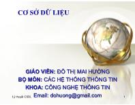 Bài giảng Cơ sở dữ liệu - Chương 6: Ngôn ngữ SQL - Đỗ Thị Mai Hường