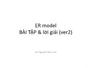 Bài giảng Cơ sở dữ liệu - ER Model - Bài tập và lời giải (Ver2) - Nguyễn Như Hoa